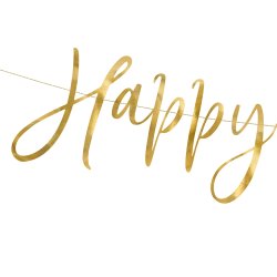 Guirlande Nytr / Guld Folie