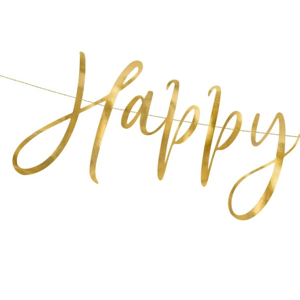 Guirlande Nytr / Guld Folie