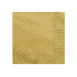 Servietter Guld 33 x 33 cm/20 Stk.