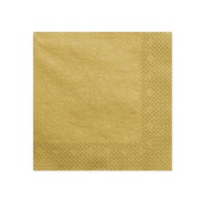 Servietter Guld 33 x 33 cm/20 Stk.