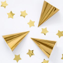 Partyhatte Guld / 6 Stk. 