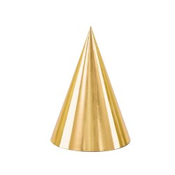 Partyhatte Guld / 6 Stk. 