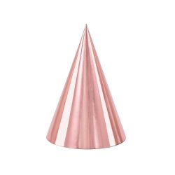 Partyhatte Rosegold/ 6 Stk.