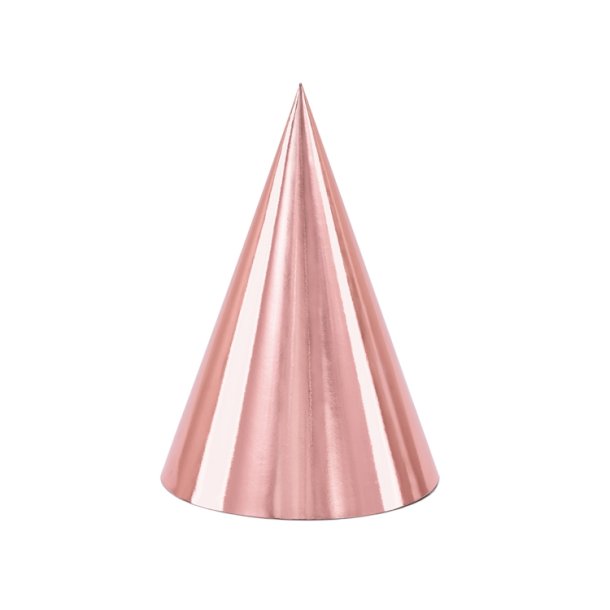 Partyhatte Rosegold/ 6 Stk.