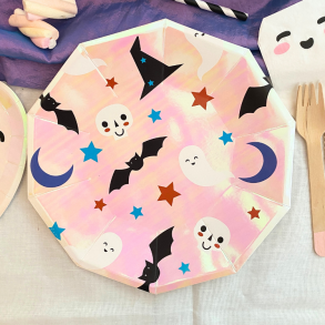 Iriserende Halloween Tallerken