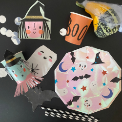 Iriserende Halloween Tallerken