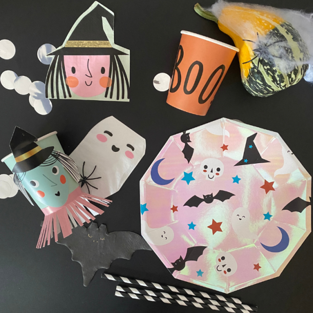 Iriserende Halloween Tallerken