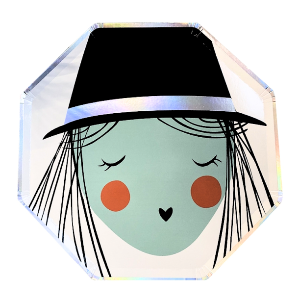 Halloween Hekse Tallerken/ 26 cm. 