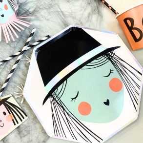 Halloween Hekse Tallerken/ 26 cm. 