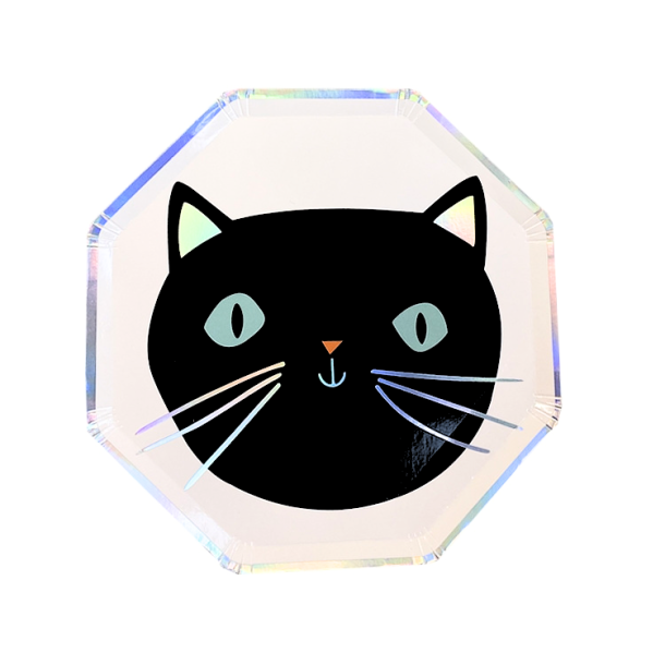 Halloween Kat Tallerken/ 21 cm. 