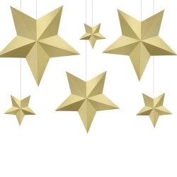 Stjerner Guld/ 6 Stk. 