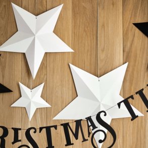 Stjerner Hvid/ 6 Stk. 