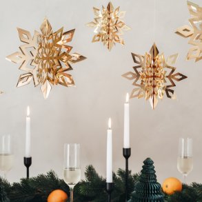 Guld Snefnug/ 6 Stk. 