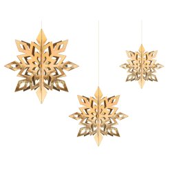 Guld Snefnug/ 6 Stk. 