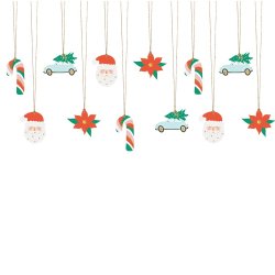 Gavemrker Jul/Julestok Mix 12 Stk.