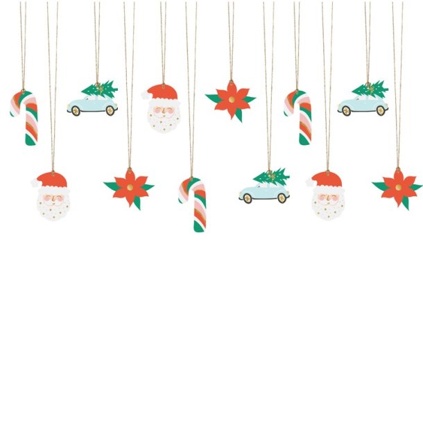 Gavemrker Jul/Julestok Mix 12 Stk.