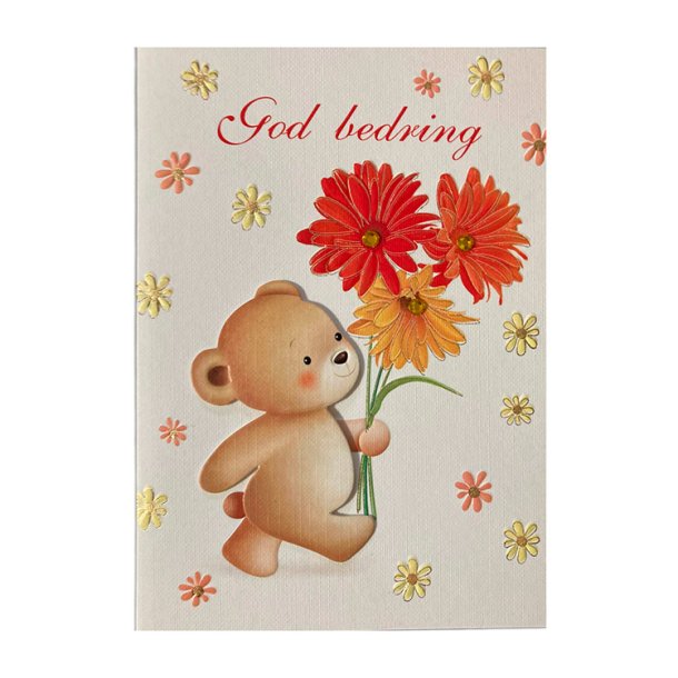 Kort med Kuvert. / "God bedring" 
