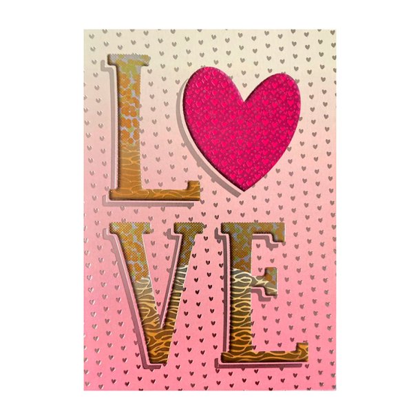 Kort med Kuvert. / "LOVE"