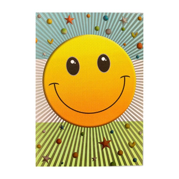 Kort med Kuvert. / Glad Smiley