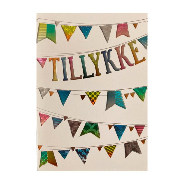 Kort med Kuvert. / "TILLYKKE"