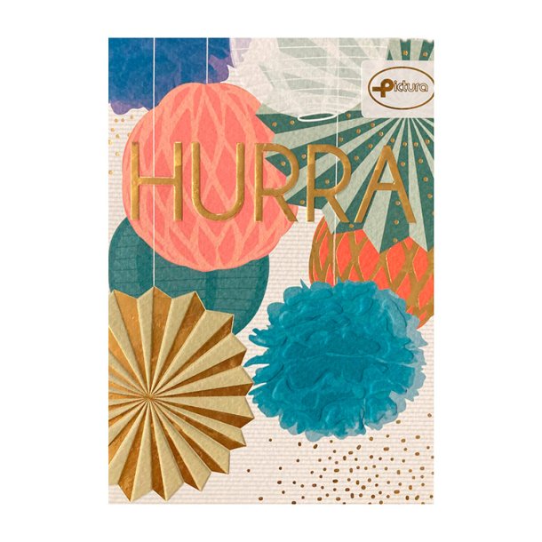 Kort med Natur Kuvert. / "HURRA"