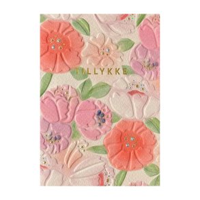 Kort med Natur Kuvert. / Lyser�de Blomster 