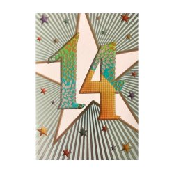 Kort med Kuvert / Tal - Bl� / Gr�n