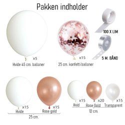 Ballonbue/Hvid-Rosegold Mix