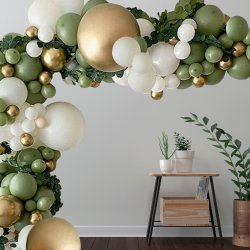 Ballonbue/Sage Grn Hvid Mix