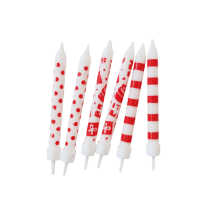 Kagelys Rd-Hvid SMix/ 12 Stk.