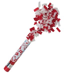 Konfettikanon Rd-Hvid M. Flag