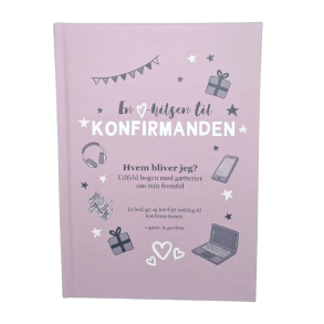Falk & Bille Gstebog Konfirmation - Stvet Lilla m/ Grafik