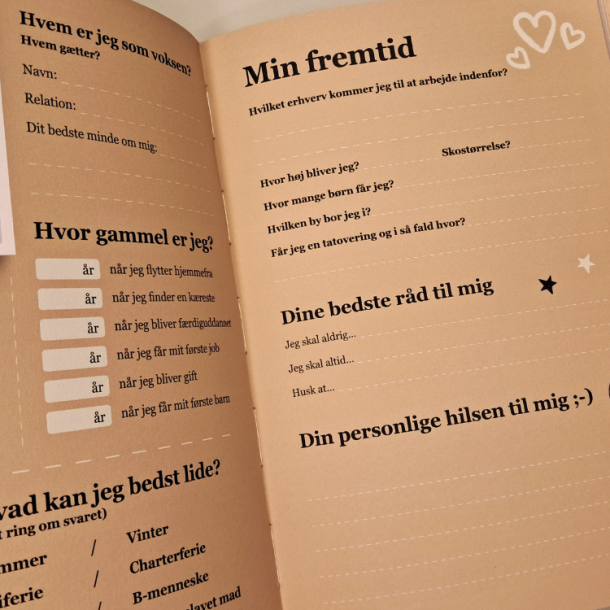 Falk &amp; Bille Gstebog Konfirmation - Beige m/ Grafik