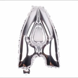 Foliebogstaver A-Z 102 cm./ Slv