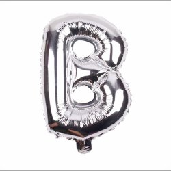 Foliebogstaver A-Z 102 cm./ Slv