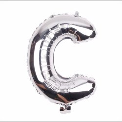 Foliebogstaver A-Z 102 cm./ Slv