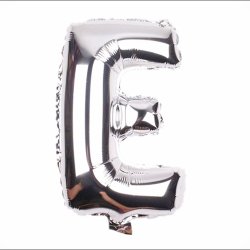 Foliebogstaver A-Z 102 cm./ Slv