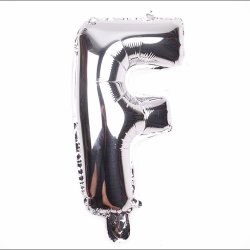 Foliebogstaver A-Z 102 cm./ Slv