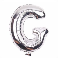 Foliebogstaver A-Z 102 cm./ Slv