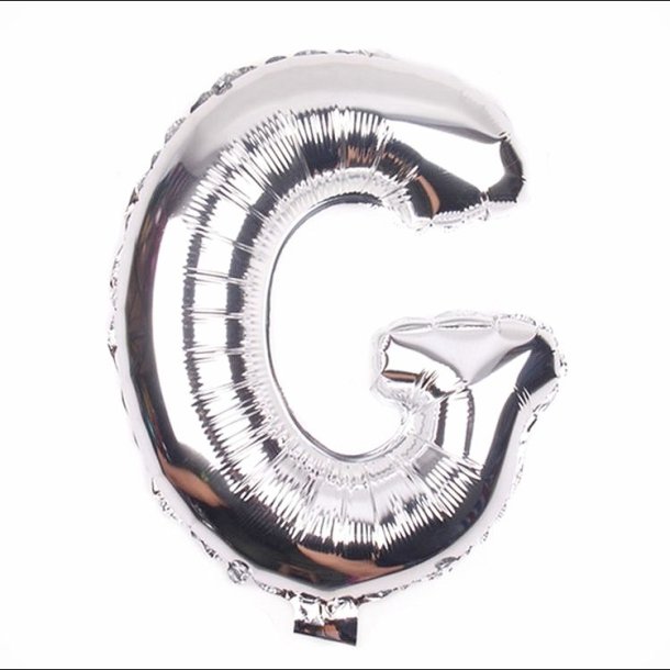 Foliebogstaver A-Z 102 cm./ Slv