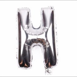 Foliebogstaver A-Z 102 cm./ Slv