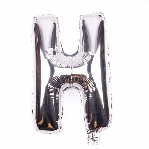 Foliebogstaver A-Z 102 cm./ Slv