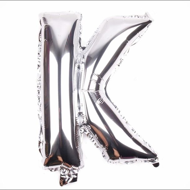 Foliebogstaver A-Z 102 cm./ Slv