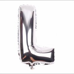 Foliebogstaver A-Z 102 cm./ Slv