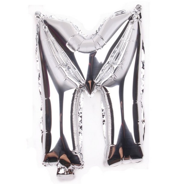 Foliebogstaver A-Z 102 cm./ Slv