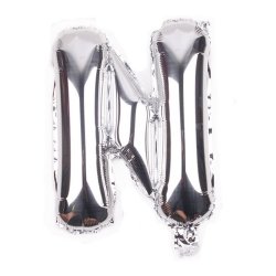 Foliebogstaver A-Z 102 cm./ Slv