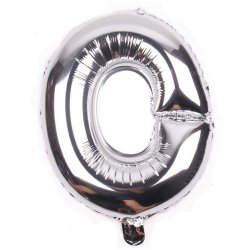 Foliebogstaver A-Z 102 cm./ Slv