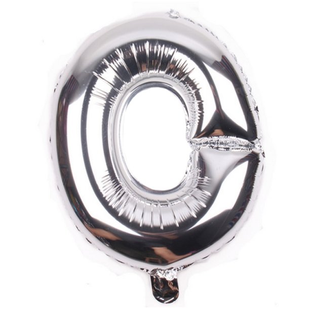 Foliebogstaver A-Z 102 cm./ Slv