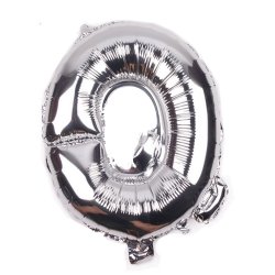 Foliebogstaver A-Z 102 cm./ Slv