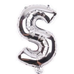 Foliebogstaver A-Z 102 cm./ Slv